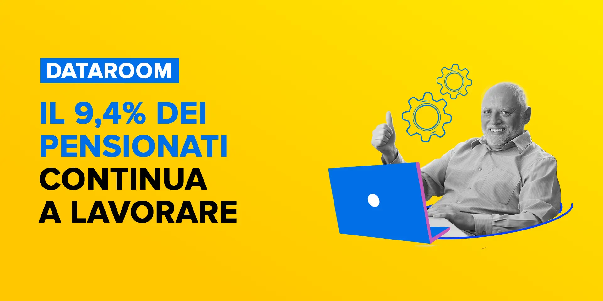 Rappresentazione visiva dell'articolo: Il 9,4% dei pensionati continua a lavorare